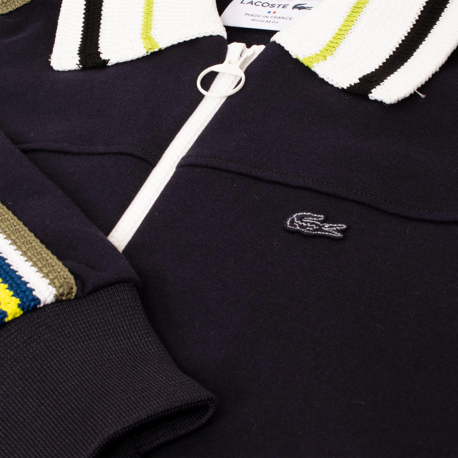 Ladies Lacoste French Made Paris Zipped Track Jacket Navy 5 Ladies Lacoste French Made Paris Zipped Track Jacket Navy - Image 3