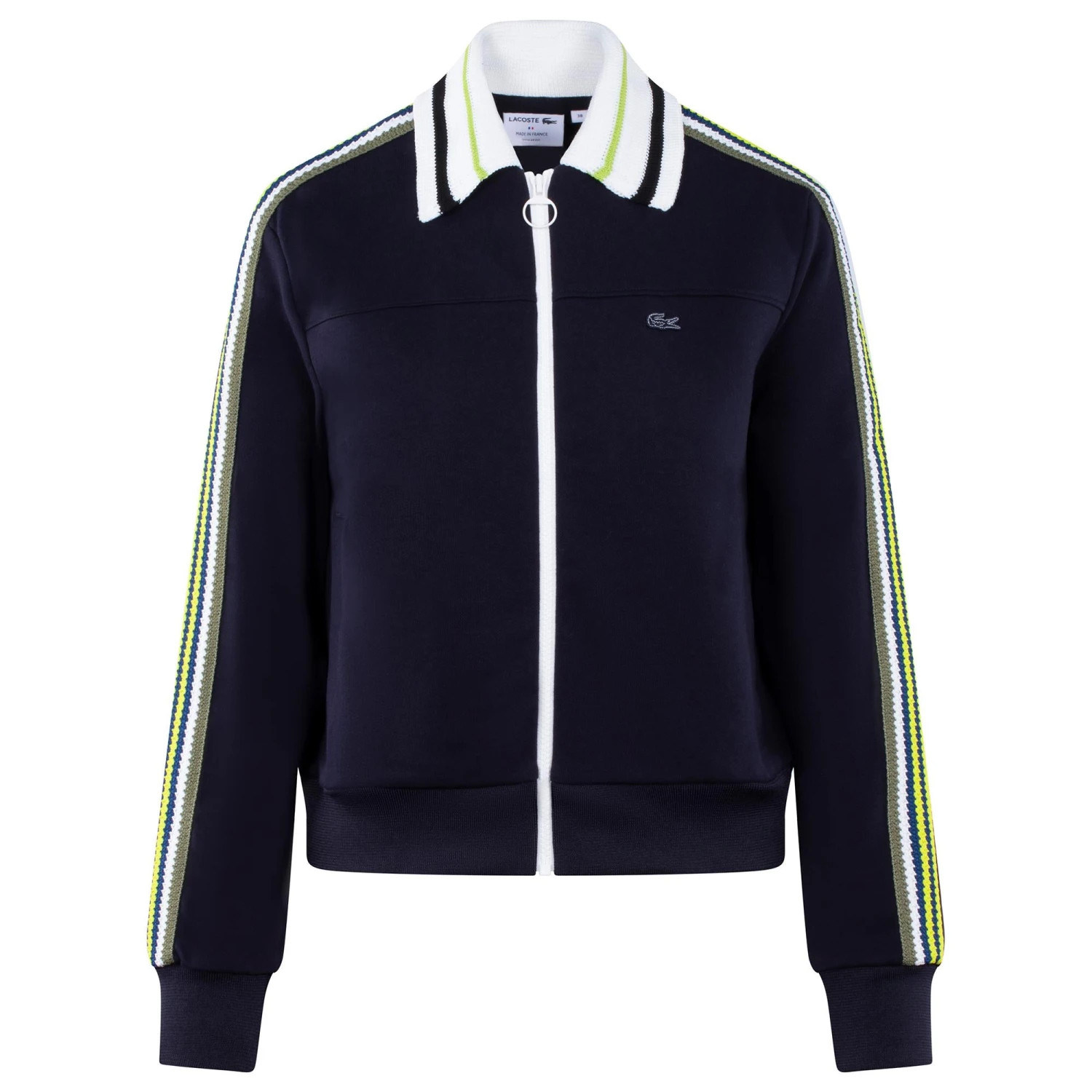 Ladies Lacoste French Made Paris Zipped Track Jacket Navy 8 Ladies Lacoste French Made Paris Zipped Track Jacket Navy - Image 6