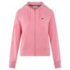 Ladies Lacoste Cotton Blend Hooded Sweatshirt Pink