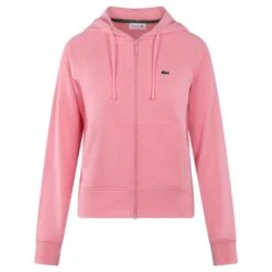 Ladies Lacoste Cotton Blend Hooded Sweatshirt Pink 19 Ladies Lacoste Cotton Blend Hooded Sweatshirt Pink -Teepeg Store image443181542