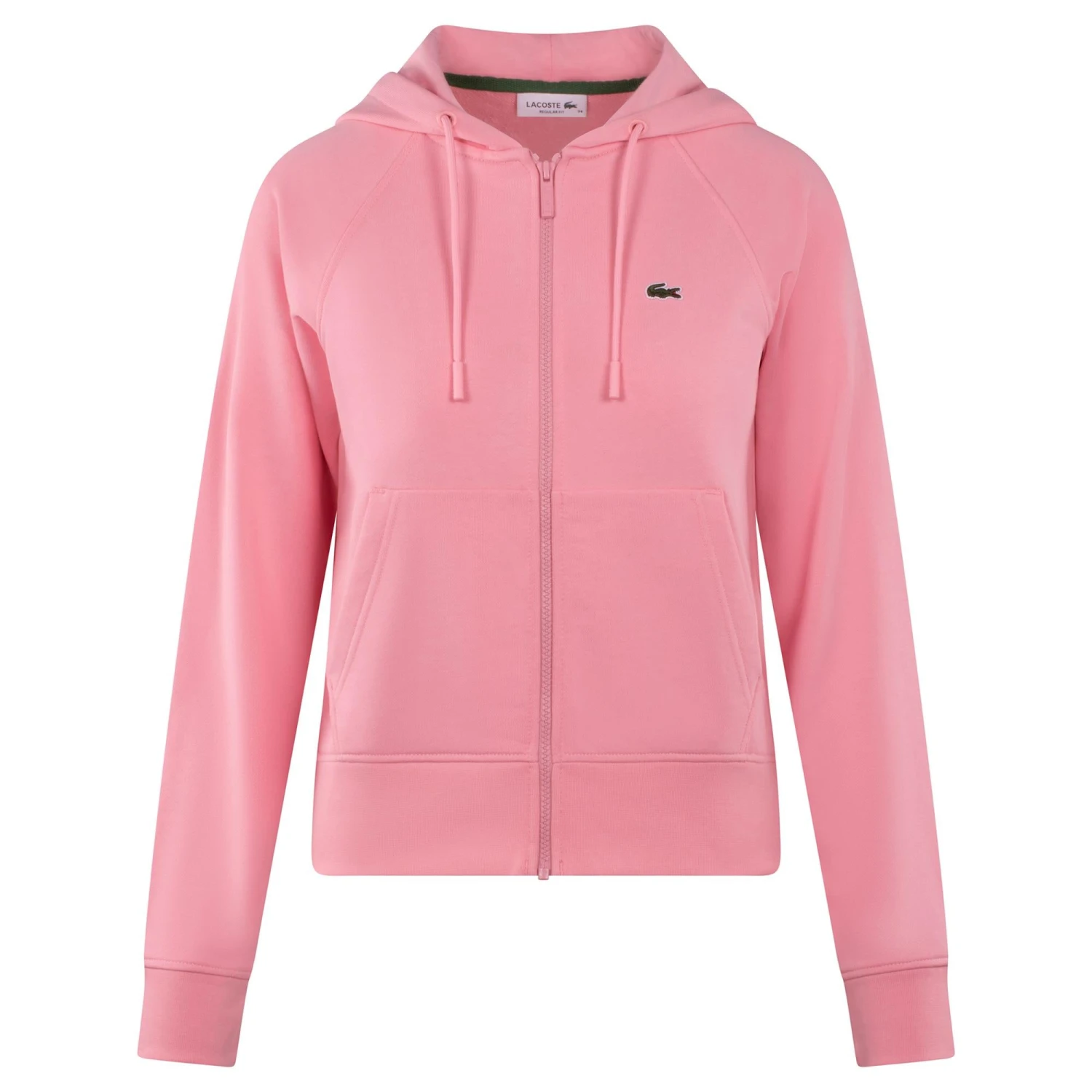 Ladies Lacoste Cotton Blend Hooded Sweatshirt Pink 9 Ladies Lacoste Cotton Blend Hooded Sweatshirt Pink - Image 7