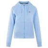 Ladies Lacoste Cotton Blend Hooded Sweatshirt Pale Blue