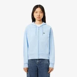 Ladies Lacoste Cotton Blend Hooded Sweatshirt Pale Blue 11 Ladies Lacoste Cotton Blend Hooded Sweatshirt Pale Blue -Teepeg Store image443181775