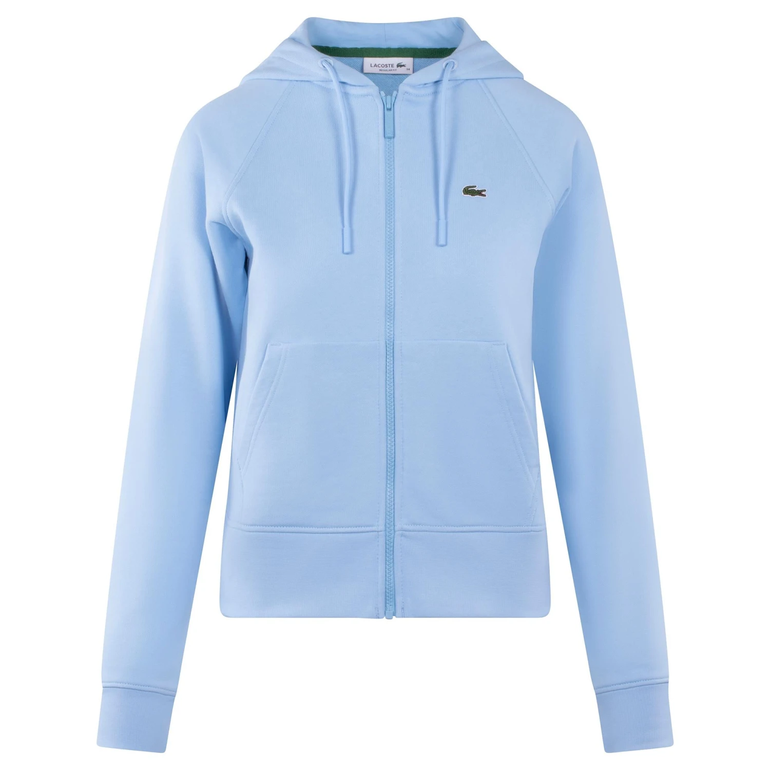 Ladies Lacoste Cotton Blend Hooded Sweatshirt Pale Blue 9 Ladies Lacoste Cotton Blend Hooded Sweatshirt Pale Blue - Image 7