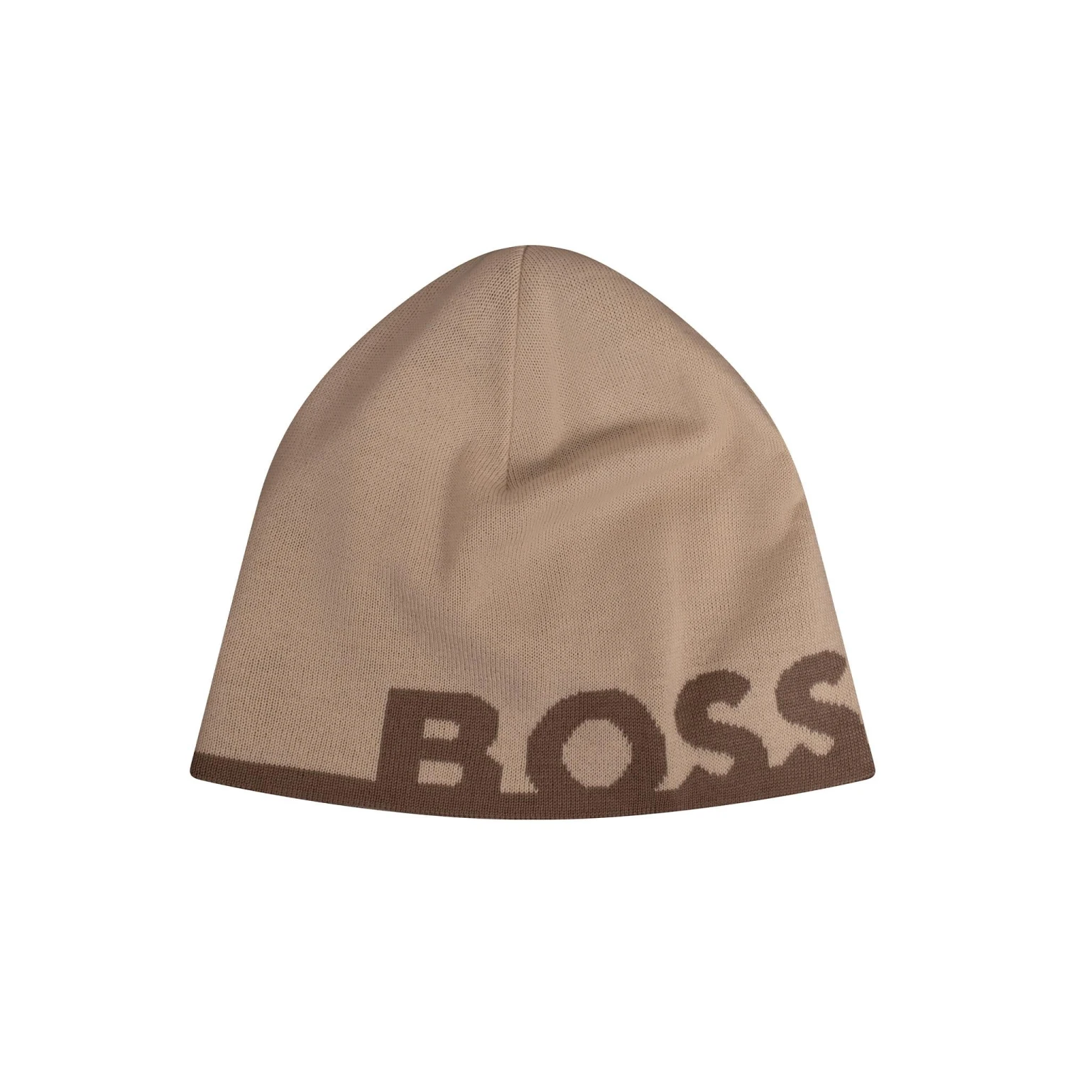 Boss Arev_Beanie Hat Taupe 3 Boss Arev_Beanie Hat Taupe