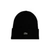 Lacoste Cuffed Wool Beanie Black