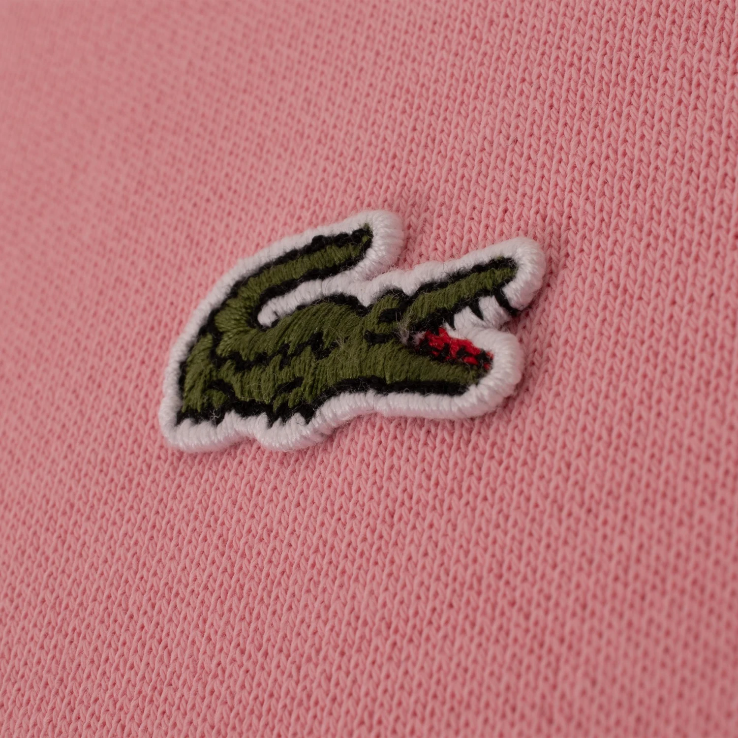 Ladies Lacoste Fleece Crew Neck Sweatshirt Pink 7 Ladies Lacoste Fleece Crew Neck Sweatshirt Pink - Image 5