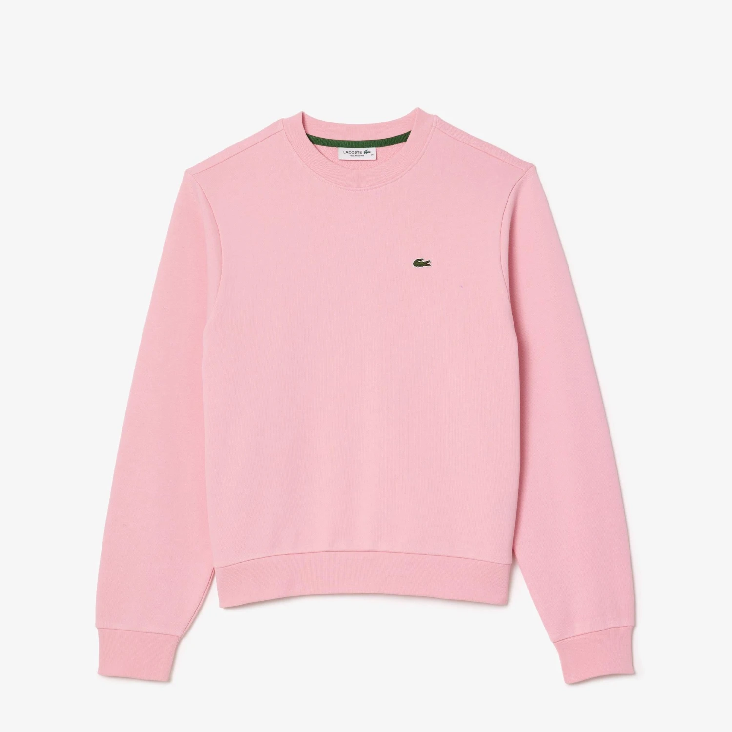 Ladies Lacoste Fleece Crew Neck Sweatshirt Pink 10 Ladies Lacoste Fleece Crew Neck Sweatshirt Pink - Image 8