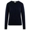 Glenbrae Lambswool Ladies V-neck Jumper Navy