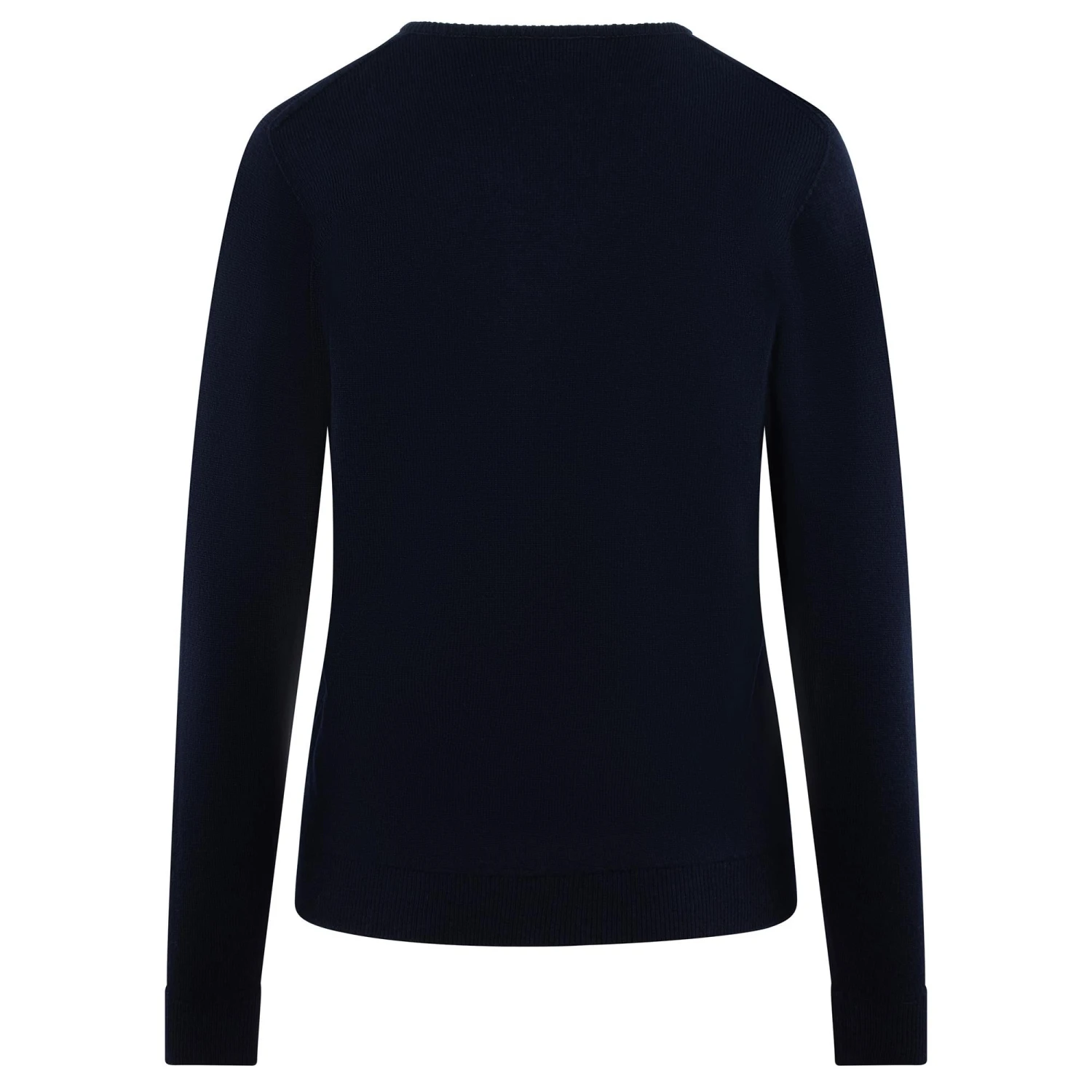 Glenbrae Lambswool Ladies V-neck Jumper Navy 4 Glenbrae Lambswool Ladies V-neck Jumper Navy - Image 2