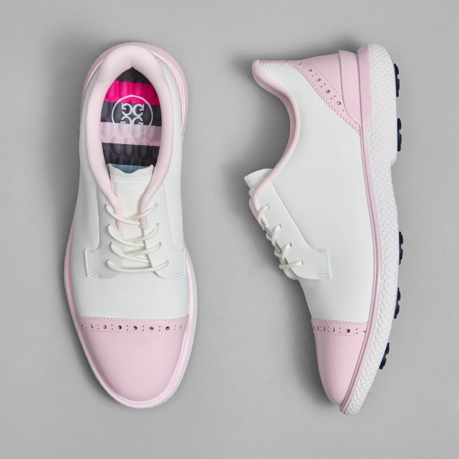 G/FORE Gallivan2r Brogue Cap Toe Kiltie Ladies Golf Shoes Snow/Blush 5 G/FORE Gallivan2r Brogue Cap Toe Kiltie Ladies Golf Shoes Snow/Blush - Image 3