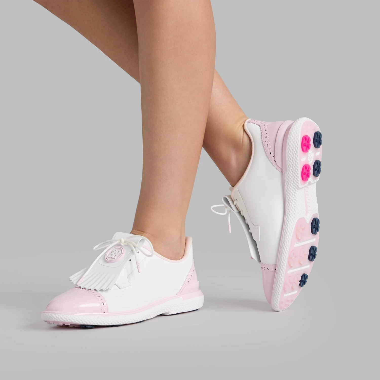 G/FORE Gallivan2r Brogue Cap Toe Kiltie Ladies Golf Shoes Snow/Blush 8 G/FORE Gallivan2r Brogue Cap Toe Kiltie Ladies Golf Shoes Snow/Blush - Image 6