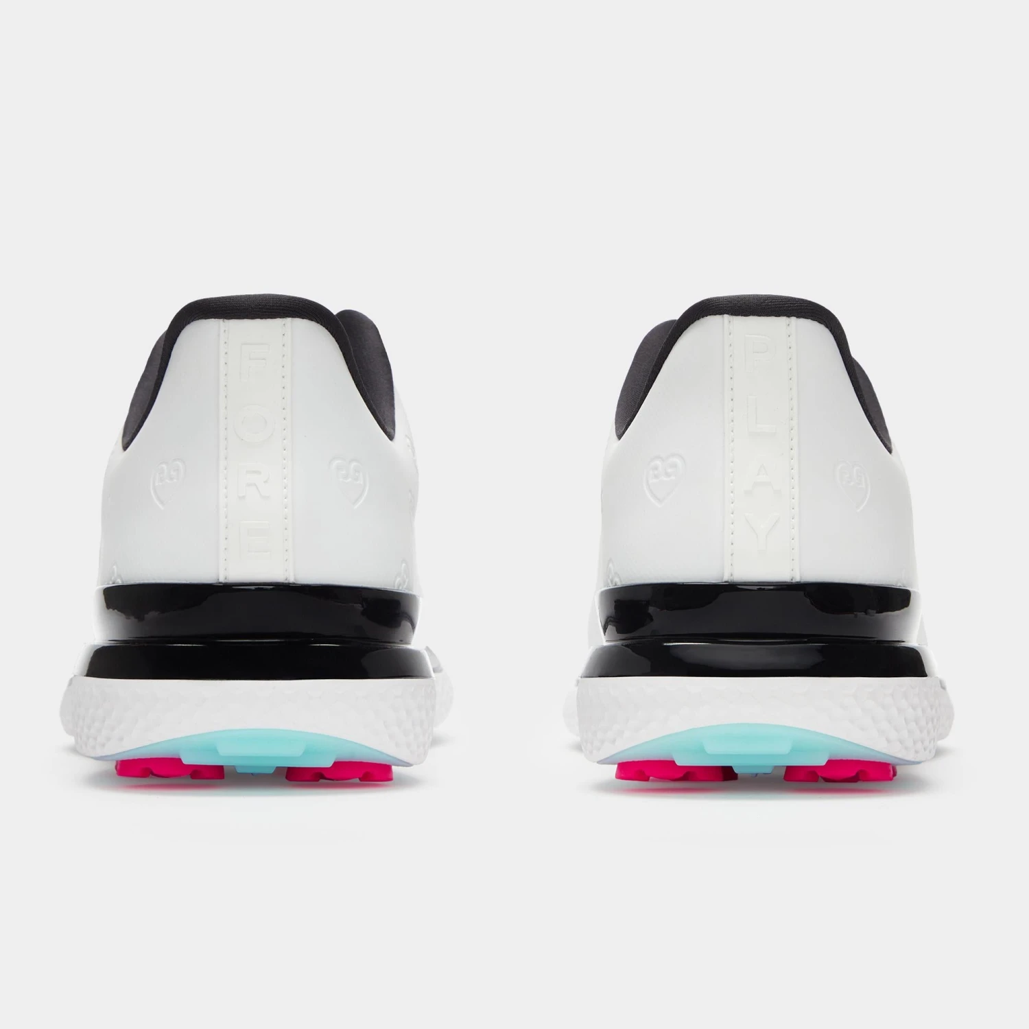 G/FORE Gallivan2r Debossed Heart G's Kiltie Ladies Golf Shoes Snow/Onyx 9 G/FORE Gallivan2r Debossed Heart G's Kiltie Ladies Golf Shoes Snow/Onyx - Image 7