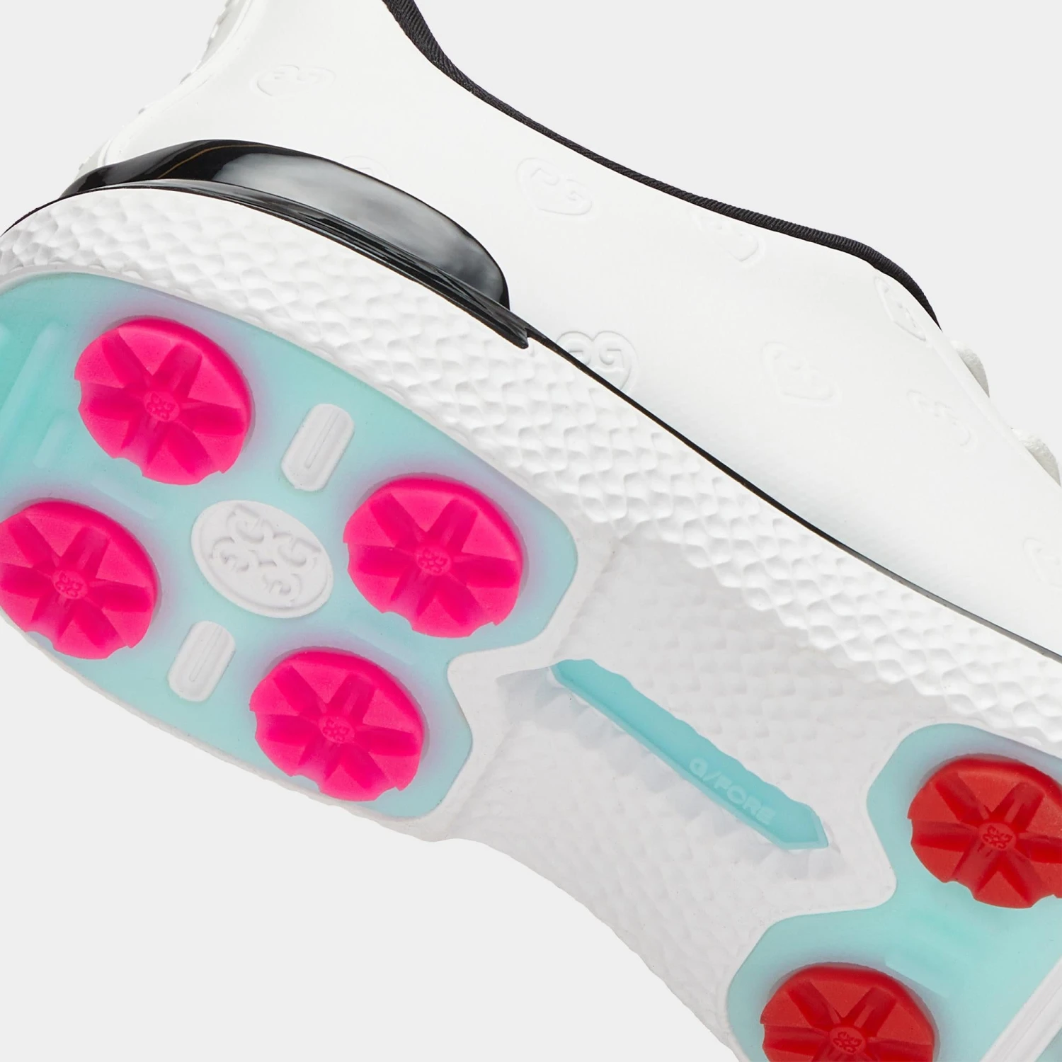 G/FORE Gallivan2r Debossed Heart G's Kiltie Ladies Golf Shoes Snow/Onyx 10 G/FORE Gallivan2r Debossed Heart G's Kiltie Ladies Golf Shoes Snow/Onyx - Image 8