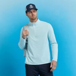 G/FORE Lightweight French Terry Mens Golf Mid Layer Daybreak -Teepeg Store image450464101