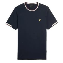 Lyle & Scott Half Tipped T-Shirt Dark Navy -Teepeg Store image450771537