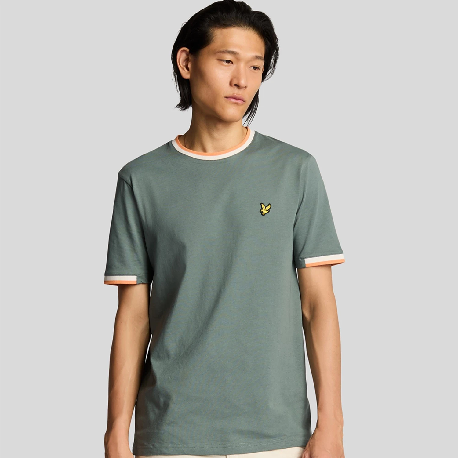 Lyle & Scott Half Tipped T-Shirt Green Mercurial 6 Lyle & Scott Half Tipped T-Shirt Green Mercurial - Image 4