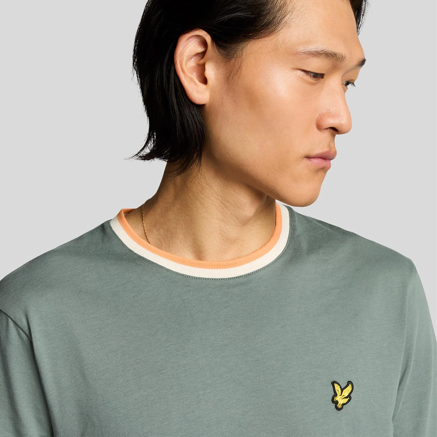 Lyle & Scott Half Tipped T-Shirt Green Mercurial 8 Lyle & Scott Half Tipped T-Shirt Green Mercurial - Image 6