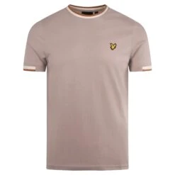 Lyle & Scott Half Tipped T-Shirt Pale Grey