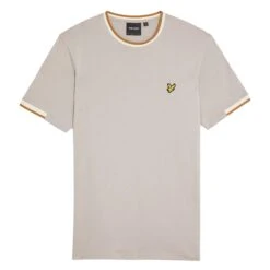 Lyle & Scott Half Tipped T-Shirt Pale Grey -Teepeg Store image450771882