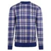Lyle & Scott Spring Tartan Crew Neck Jumper Mist Lilac