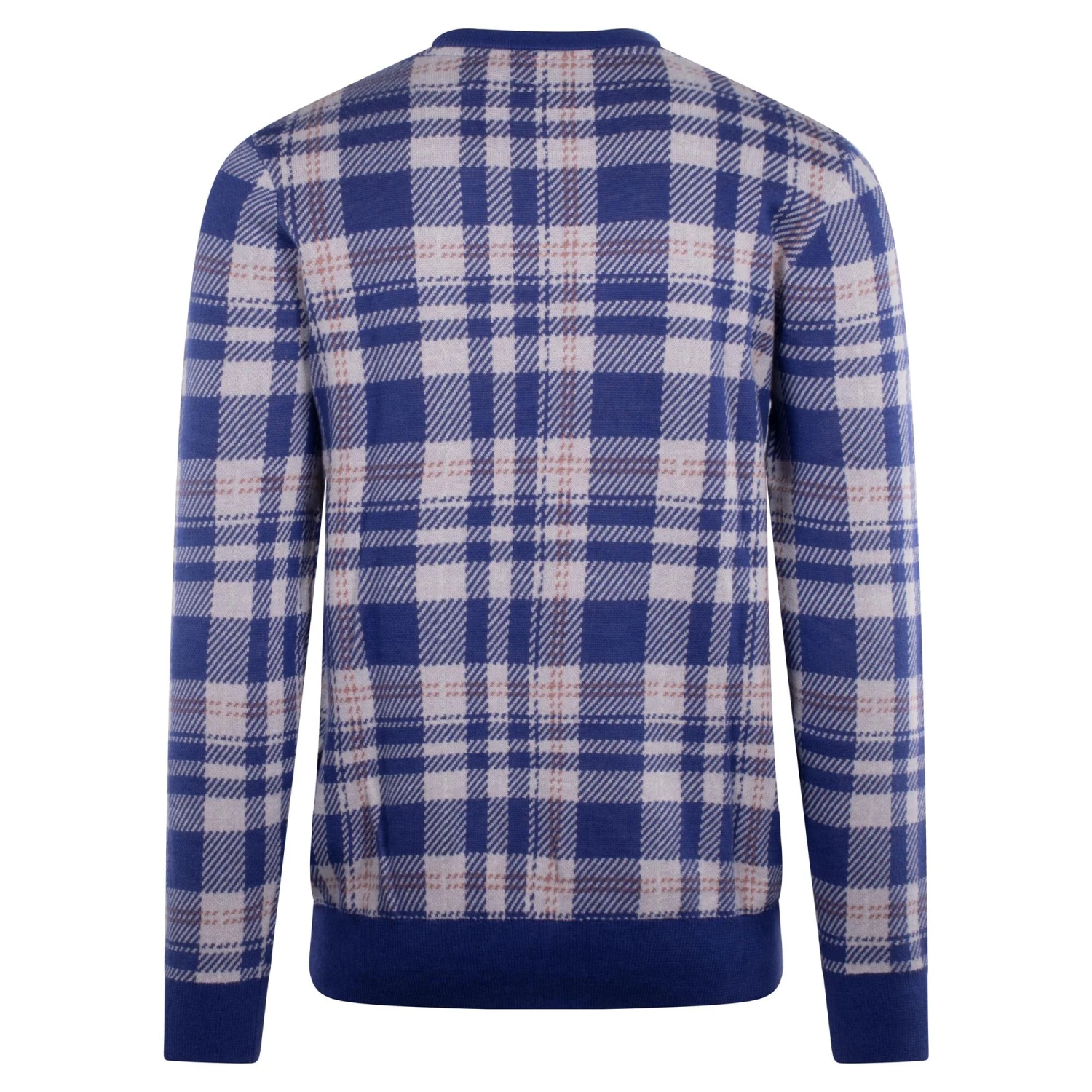 Lyle & Scott Spring Tartan Crew Neck Jumper Mist Lilac 4 Lyle & Scott Spring Tartan Crew Neck Jumper Mist Lilac - Image 2