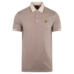 Lyle & Scott Half Tipped Mens Polo Shirt Pale Grey