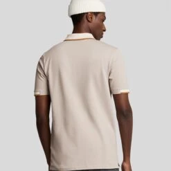 Lyle & Scott Half Tipped Mens Polo Shirt Pale Grey -Teepeg Store image450856835