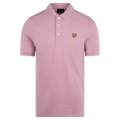 Lyle & Scott Plain Mens Polo Shirt Pink Light