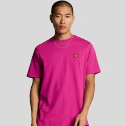 Lyle & Scott Plain Mens T-Shirt Fushia -Teepeg Store image450858534