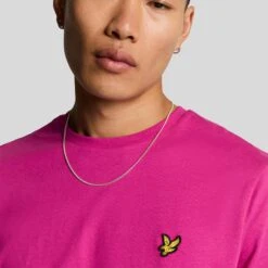Lyle & Scott Plain Mens T-Shirt Fushia -Teepeg Store image450858538