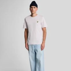 Lyle & Scott Plain Mens T-Shirt Mist Lilac -Teepeg Store image450858666