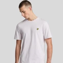 Lyle & Scott Plain Mens T-Shirt Mist Lilac -Teepeg Store image450858668