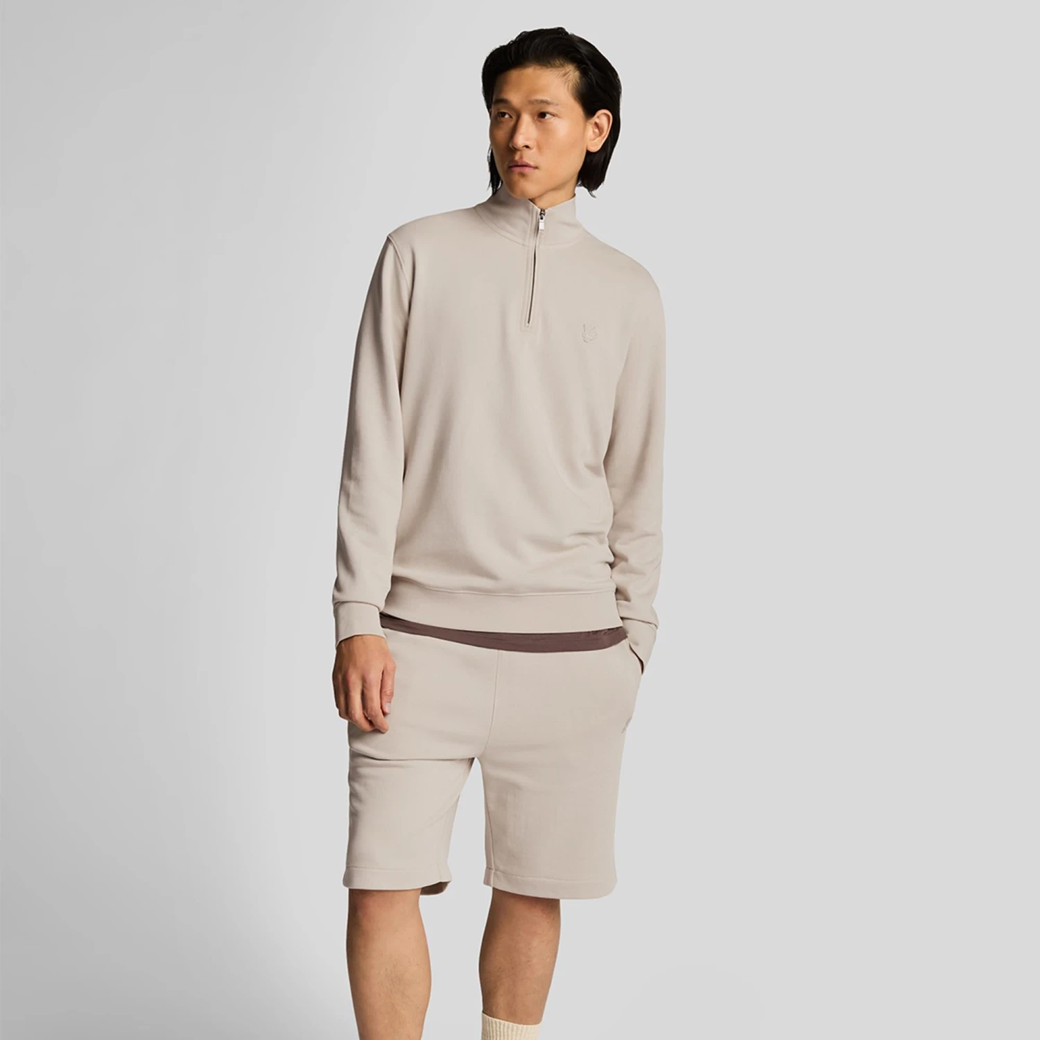 Lyle & Scott Superfine Quarter Zip Sweatshirt Cove 5 Lyle & Scott Superfine Quarter Zip Sweatshirt Cove - Image 3