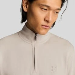 Lyle & Scott Superfine Quarter Zip Sweatshirt Cove 14 Lyle & Scott Superfine Quarter Zip Sweatshirt Cove -Teepeg Store image450859736