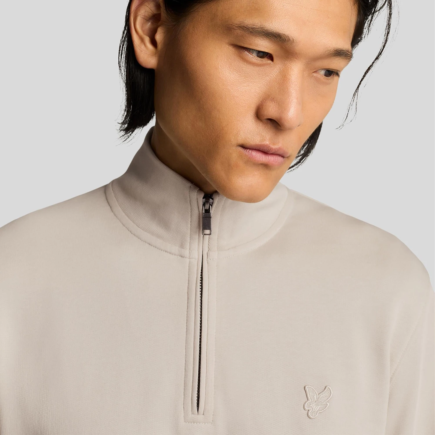 Lyle & Scott Superfine Quarter Zip Sweatshirt Cove 8 Lyle & Scott Superfine Quarter Zip Sweatshirt Cove - Image 6