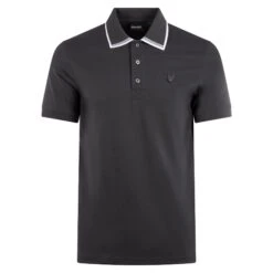 Lyle & Scott Tipped Superfine Polo Shirt Gunmetal