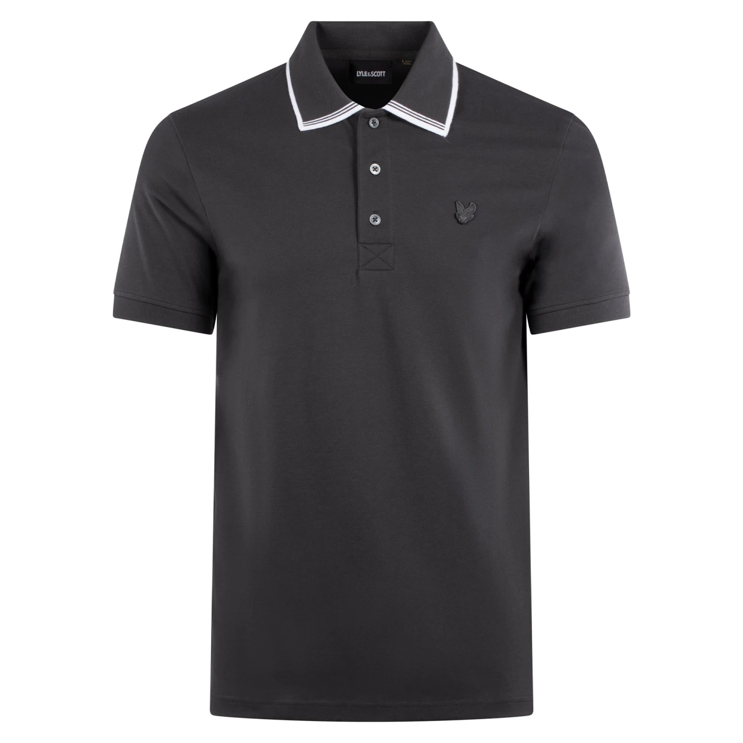 Lyle & Scott Tipped Superfine Polo Shirt Gunmetal 3 Lyle & Scott Tipped Superfine Polo Shirt Gunmetal