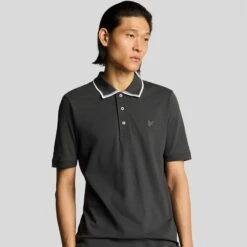 Lyle & Scott Tipped Superfine Polo Shirt Gunmetal 12 Lyle & Scott Tipped Superfine Polo Shirt Gunmetal -Teepeg Store image450860201