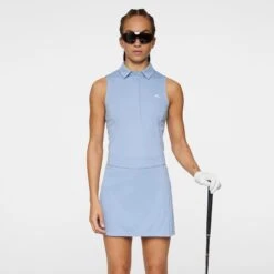 J.Lindeberg J Lindeberg Dena Ladies Sleeveless Golf Polo Shirt Rain Washed 10 J.Lindeberg J Lindeberg Dena Ladies Sleeveless Golf Polo Shirt Rain Washed -Teepeg Store image450966607