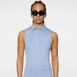 J.Lindeberg J Lindeberg Dena Ladies Sleeveless Golf Polo Shirt Rain Washed 11 J.Lindeberg J Lindeberg Dena Ladies Sleeveless Golf Polo Shirt Rain Washed -Teepeg Store image450966609
