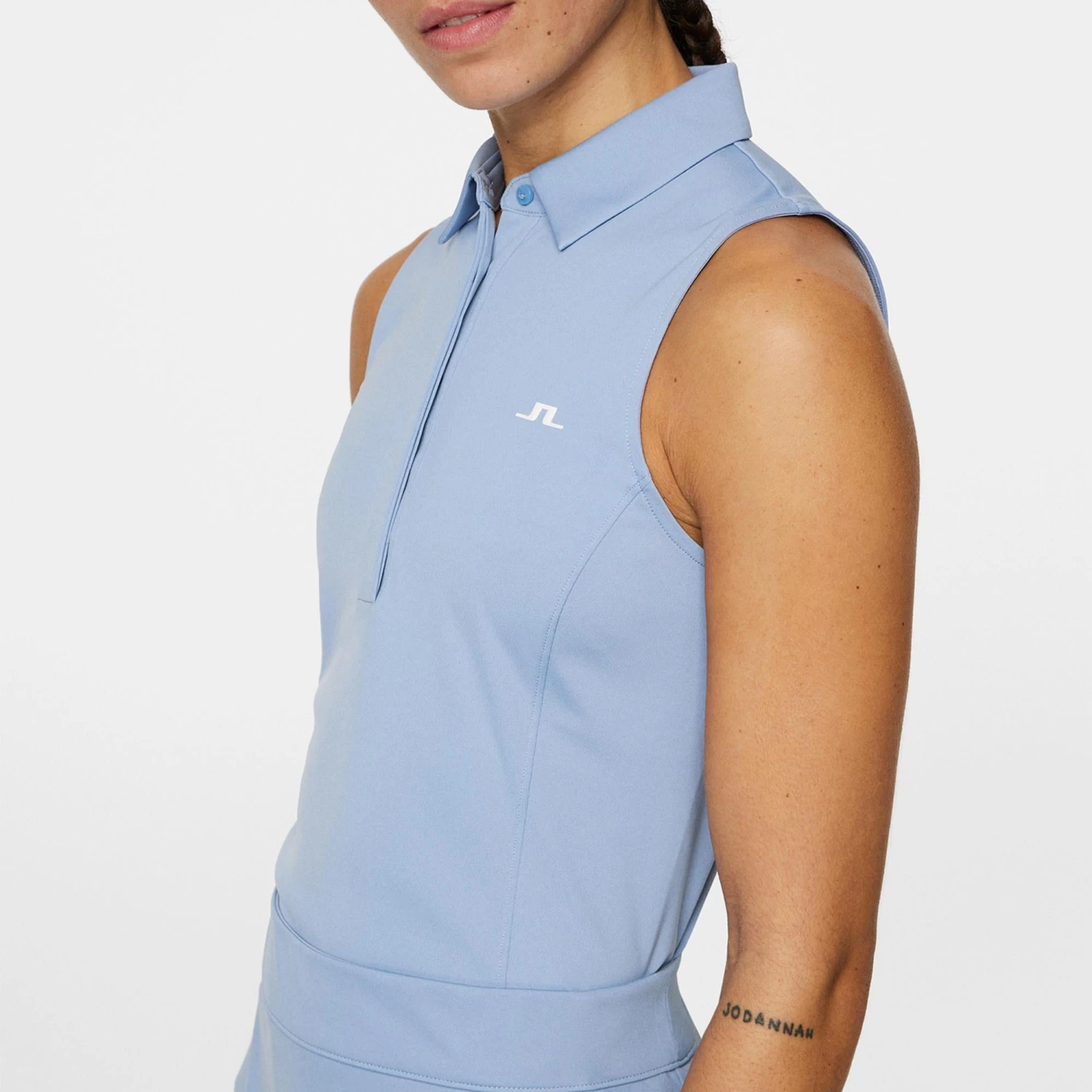 J.Lindeberg J Lindeberg Dena Ladies Sleeveless Golf Polo Shirt Rain Washed 7 J.Lindeberg J Lindeberg Dena Ladies Sleeveless Golf Polo Shirt Rain Washed - Image 6