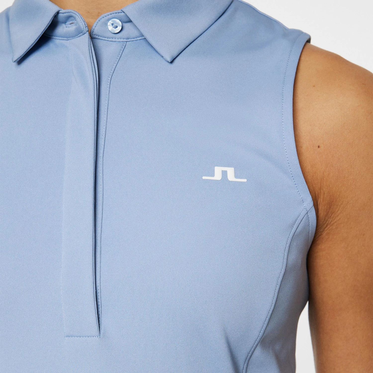 J.Lindeberg J Lindeberg Dena Ladies Sleeveless Golf Polo Shirt Rain Washed 8 J.Lindeberg J Lindeberg Dena Ladies Sleeveless Golf Polo Shirt Rain Washed - Image 7