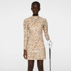 J.Lindeberg J Lindeberg Ella Print Ladies Compression Base Layer Tour Tiger Tigers Eye -Teepeg Store image450968154