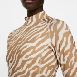 J.Lindeberg J Lindeberg Ella Print Ladies Compression Base Layer Tour Tiger Tigers Eye -Teepeg Store image450968160