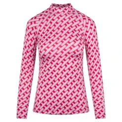 J.Lindeberg J Lindeberg Ella Print Ladies Compression Base Layer Tour Geo Pink
