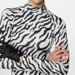 J.Lindeberg J Lindeberg Ella Print Ladies Compression Base Layer Tour Tiger Moonbeam -Teepeg Store image450968444
