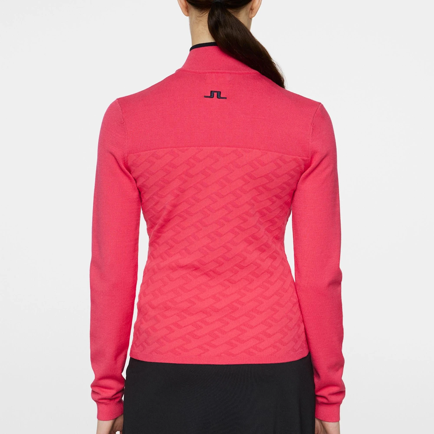 J.Lindeberg J Lindeberg Anna Knitted Ladies Full Zip Golf Sweater Azalea 7 J.Lindeberg J Lindeberg Anna Knitted Ladies Full Zip Golf Sweater Azalea - Image 5