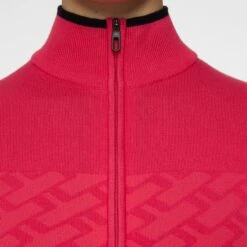 J.Lindeberg J Lindeberg Anna Knitted Ladies Full Zip Golf Sweater Azalea 15 J.Lindeberg J Lindeberg Anna Knitted Ladies Full Zip Golf Sweater Azalea -Teepeg Store image450970328