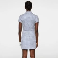 J.Lindeberg J Lindeberg Amelie Print Mid Ladies Golf Skirt Tour Geo Moonbeam -Teepeg Store image450971832